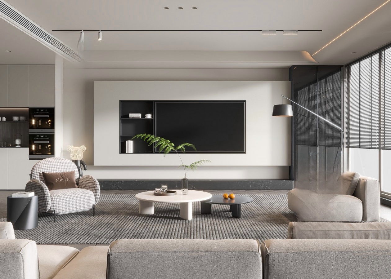 客厅su模型486466-极光素材网