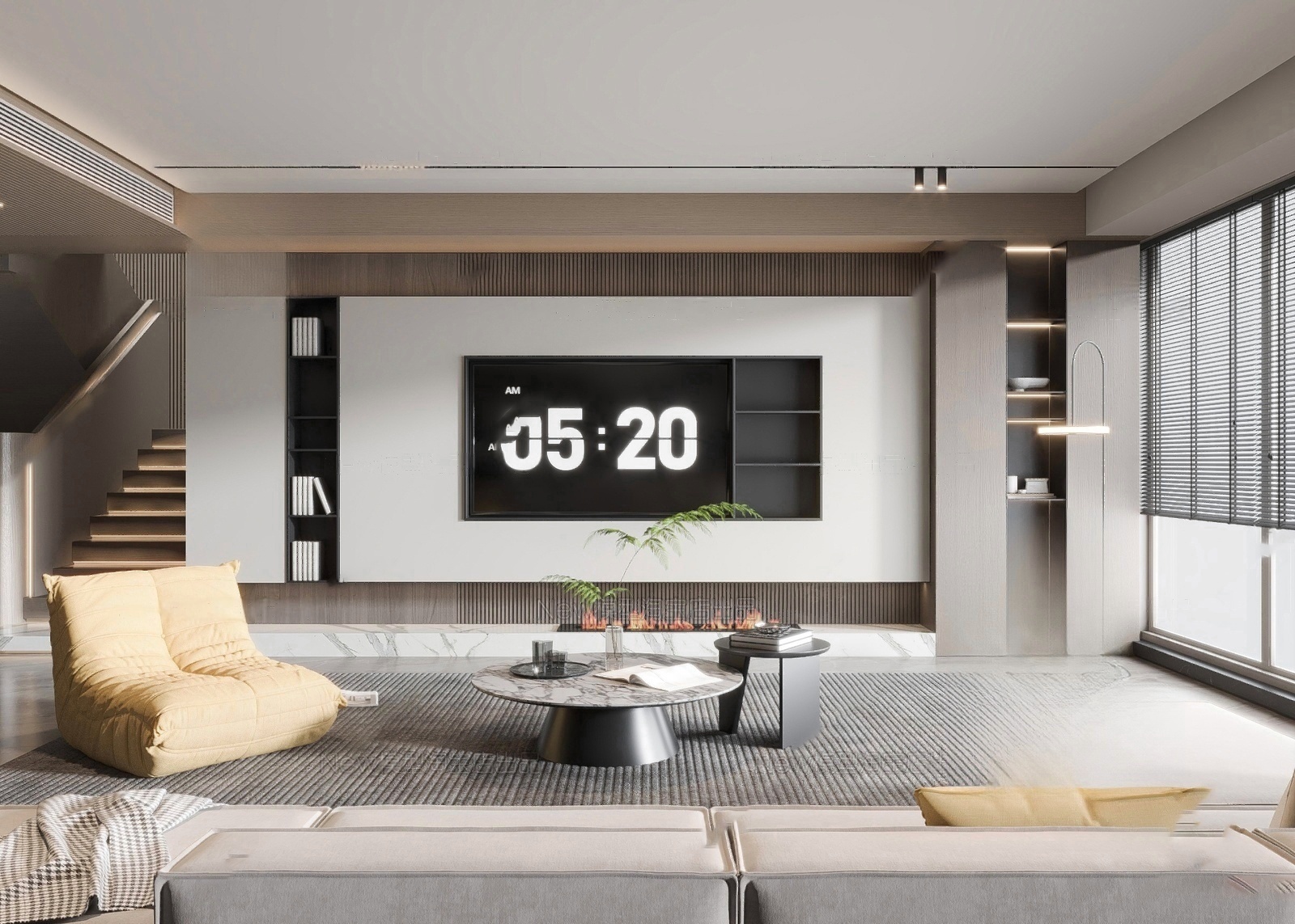 客厅su模型32365656-极光素材网