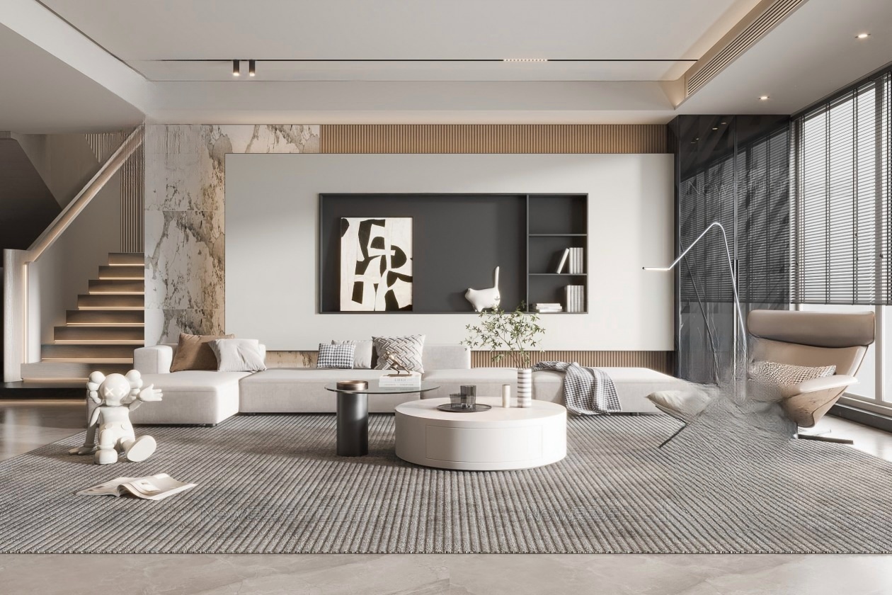 客厅su模型45456654-极光素材网