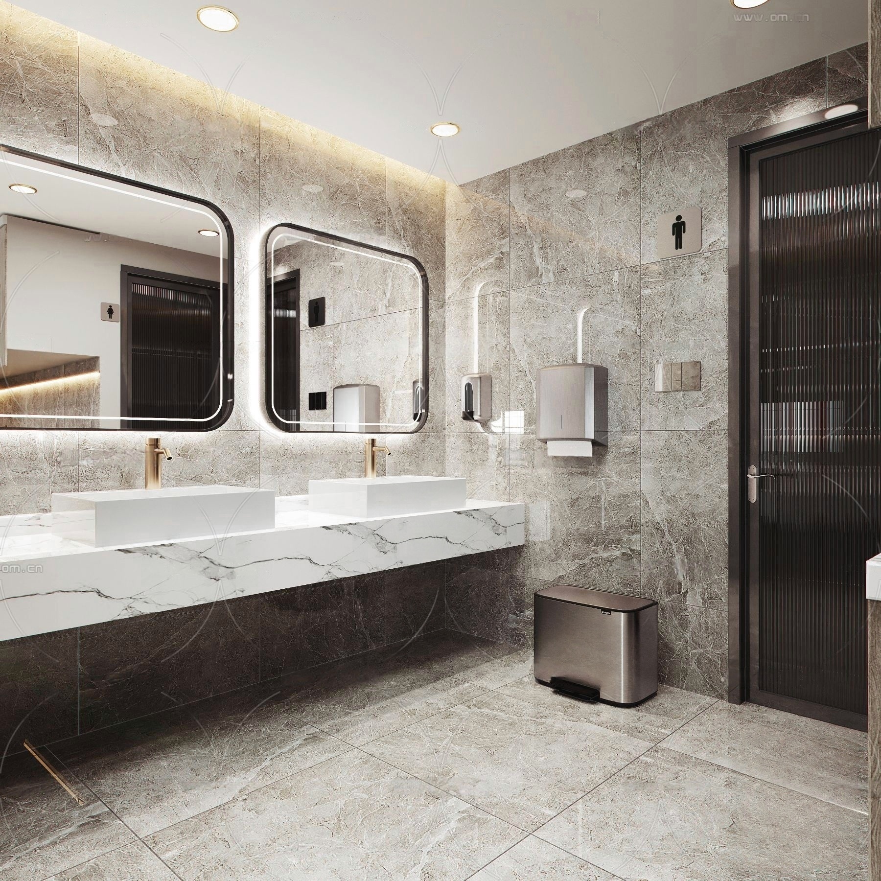 卫生间 su模型4654564-极光素材网