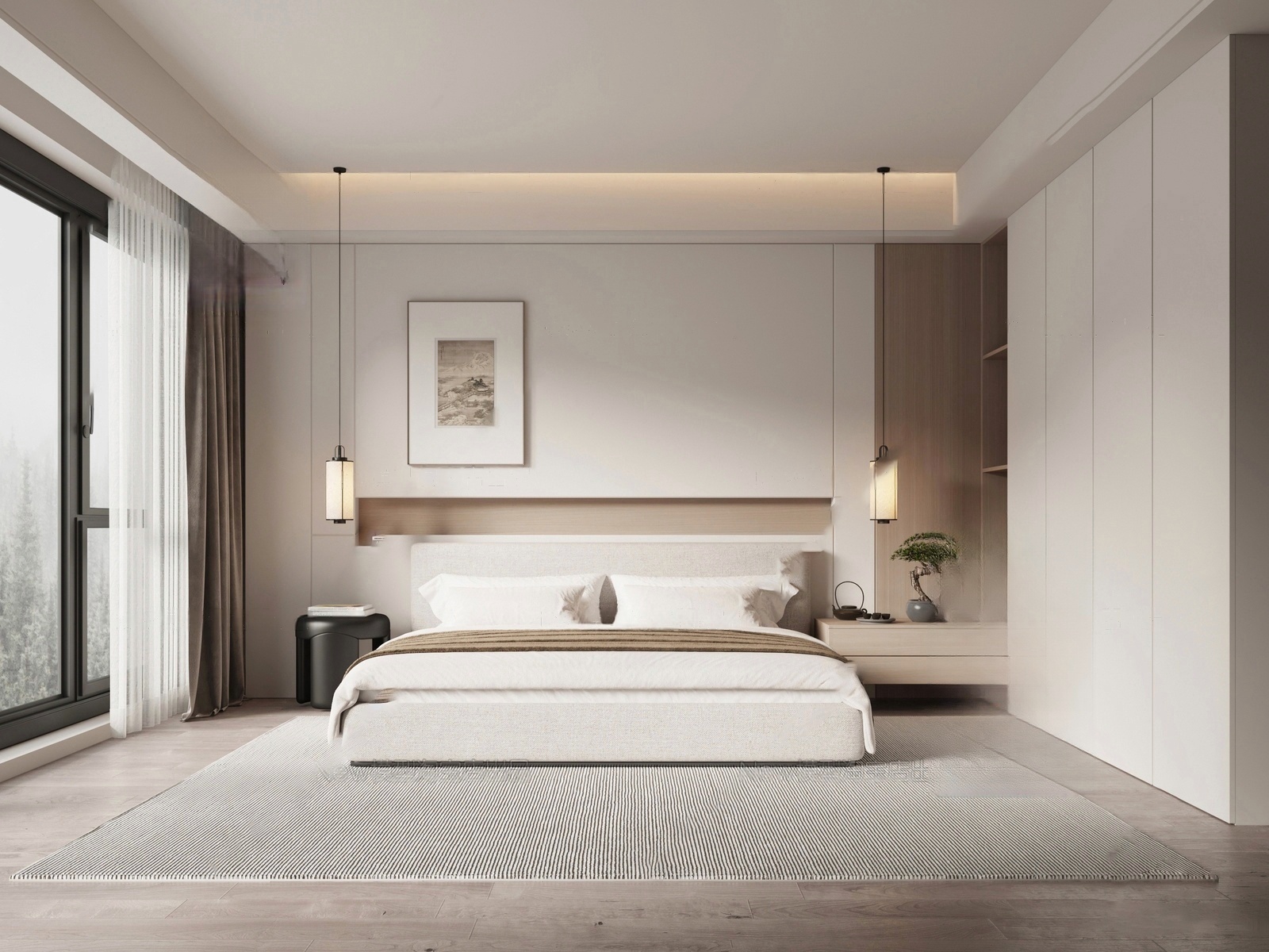 卧室su模型244654564-极光素材网