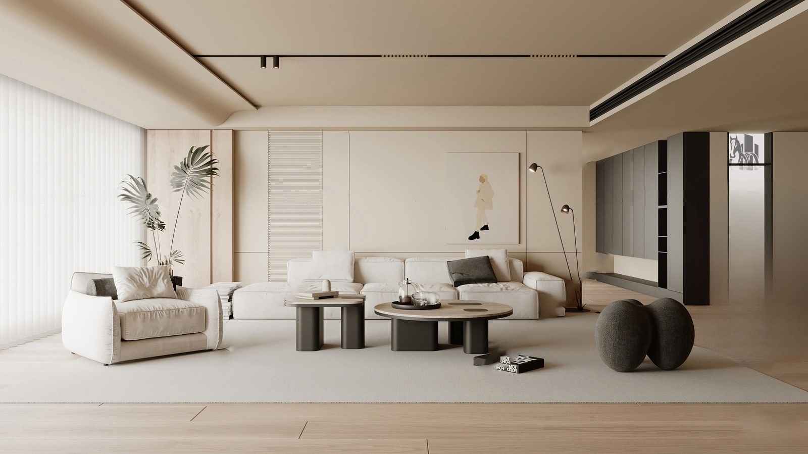 客厅su建模46546546-极光素材网