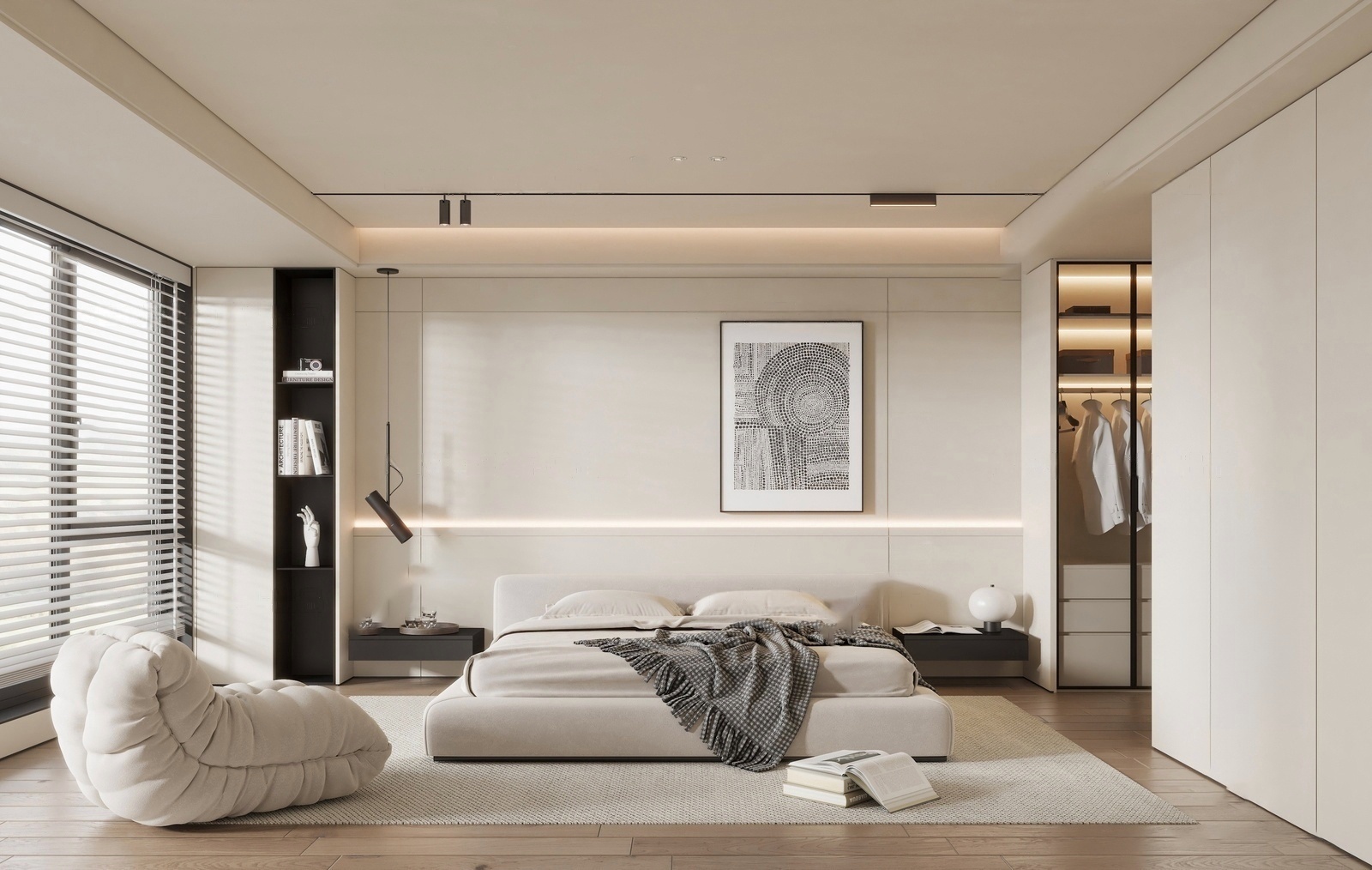 卧室su模型5456456-极光素材网