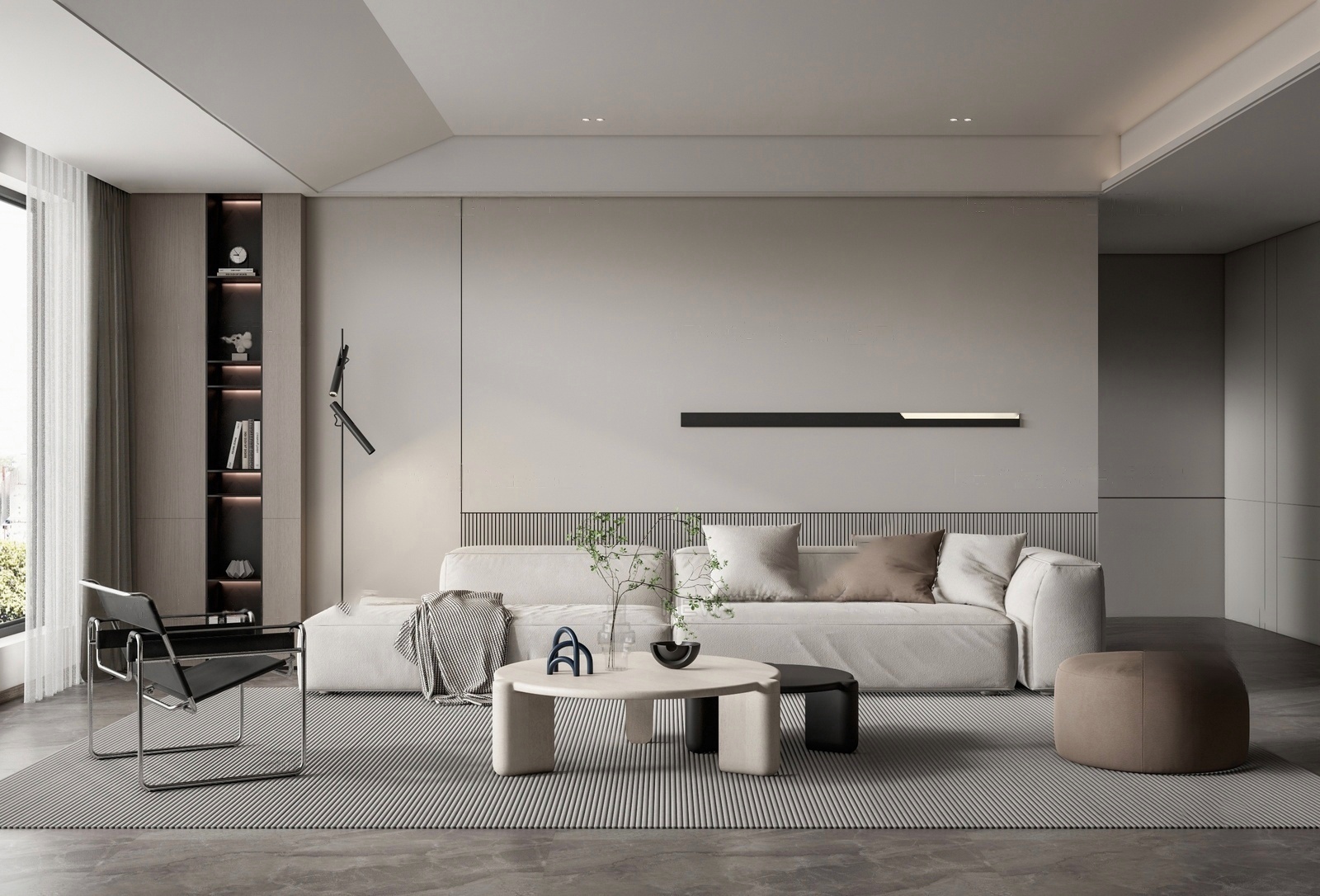 现代客厅_沙发茶几组合-1