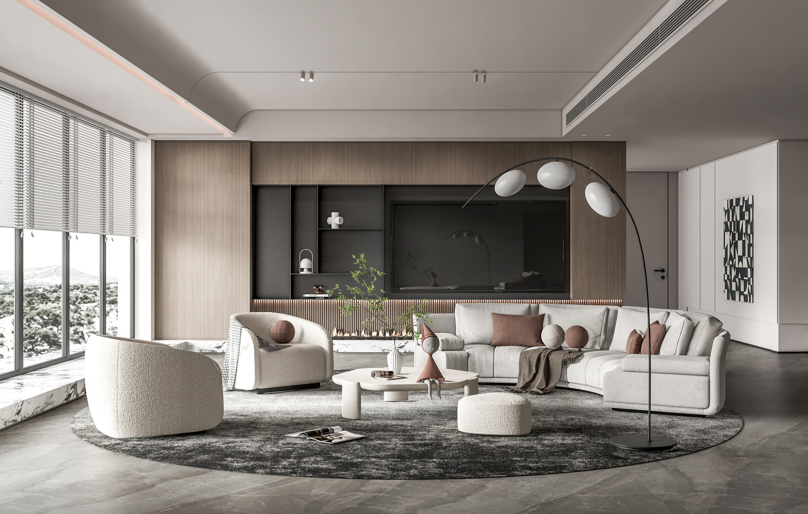 su模型客厅4545-极光素材网