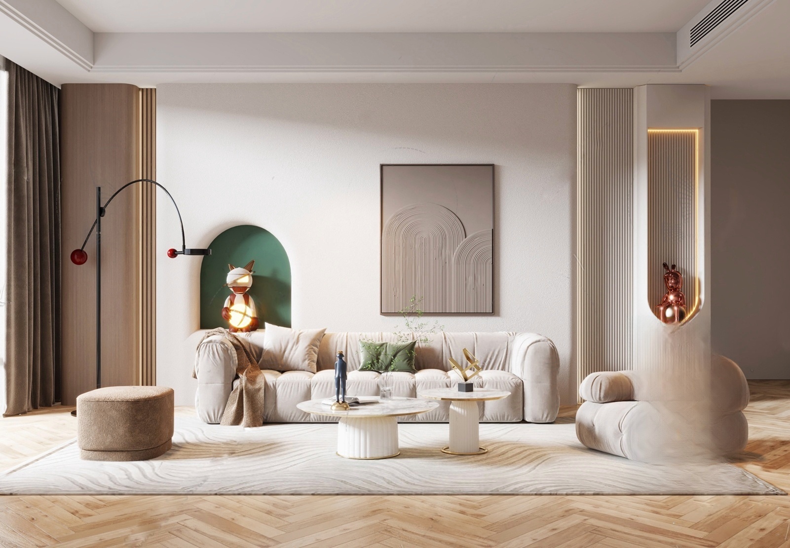 su模型沙发背景墙54-极光素材网